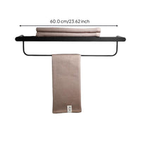 Matte black 304 steel bathroom shelf