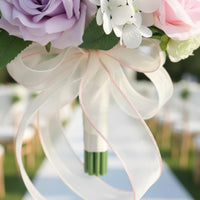 Bridal Hand Arrangement Lifelike Bridal Blossom Arrangement Decorative Ribbon