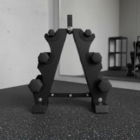 3-Tier Dumbbell Rack Easy Access Foldable Dumbbell Stand Commercial-Grade Fitness Storage for Workout Room