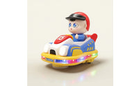 Bumper Car Toy with Spray Interactive Electric Bumper Car Toy Battery Operated Light-up for Children, Playroom, Nursery