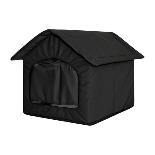 Foldable Cat House Padded Pet Shelter with Curtain Portable for Cats