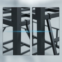 Metal Bunk Bed Space-Saving Bunk Bed Black Furniture for Students, Teens, Dorm Rooms, Small Apartments