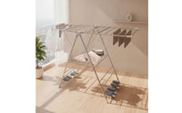 Stainless Steel Laundry Drying Rack Foldable Folding Drying Rack Space-Saving Heavy Duty for Balcony, Apartment