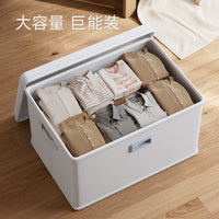 Foldable Fabric Storage Box with Lid for Clothes and Toys