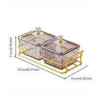 Mixed Kernels and Dried Fruit Tray Transparent Cover Divided Candy Tray Easy To