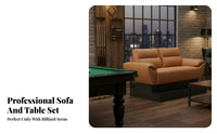 Easy to Clean Billiard Viewing Sofa Set Wear-Resistant Upholstery Billiard Room Sofa with Footrest Sturdy Base Booth Seating High-Resilience Foam for Venue Owners, Club Patrons, Lounge Guests, Pool Hall, Clubhouse