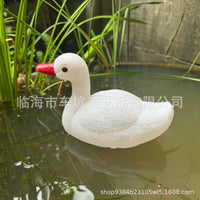 Floating Simulation White Swan Ornament Outdoor Pond Pool Decoration Garden Landscape Plastic Fake White