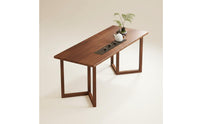 Wood Tea Table Set Balcony Friendly Wood Tea Table and Chair Space-Saving Saving for Living Room, Small Apartment