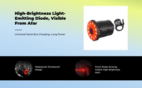 Brake-sensing LED bike light, waterproof