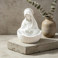 Saint Statue Tray Stone-Like Finish Nordic Resin Jewelry Holder Decorative