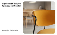 Upholstered Metal Frame Chair utilitarian Look Upholstered Armchair with Metal Legs Padded Seat Minimalist Aesthetic for Kitchen