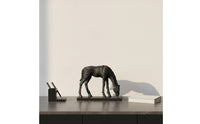 Line-Style Horse Figurine with Base Abstract Horse Figurine Modern Decor Minimalist for Living Room, Office, Entryway