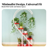 Heart-Shaped Etagere Space-Saving Multi-Tier Planter Rack Easy Assembly