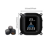 Motorcycle Tire Pressure tracking System, cordless Highaccuracy TPMS, External detector, Instant Pressure & Temperature Alerts, Waterproof, Universal Fit for 3-Wheel Motorcycles