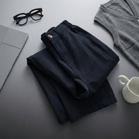 Women's Trousers High Waist Straight Leg Cropped Design, Ladies for Casual Office Wear, Structured Fit