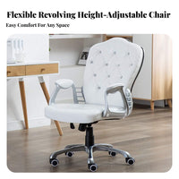 Upholstered Rolling Task Chair European Design Swivel Seat Adjustable Height