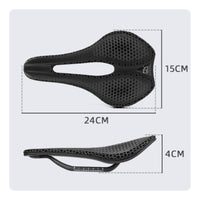 Streamlined 3D Printed Bike Saddle Breathable Saddle with Cutout Lightweight Ergonomic for Sport Riding