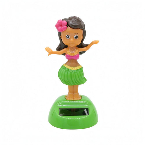 Solar Hawaiian Dancer Girl Compact Size Solar Dashboard Ornament Light Activated