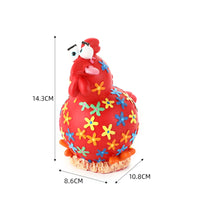 Chicken Figurine with Base Glossy Chicken Figurine Resin for Collectors