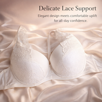 Lace Bra for Plus Size Women with Non Wired Full Support and Soft Nylon Material, Comfort Sleep with Coverage for Everyday Wear