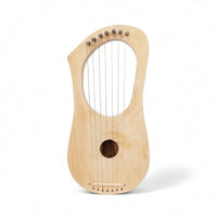 Unfinished Wooden Lyre Harp Kit Craft DIY Lyre Harp Kit Handmade Stringed Instrument Lightweight for Students