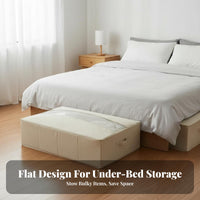 Under-Bed Storage Box Flat shape Foldable Underbed Bag fastenered Closure