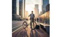 Installation-No-Assembly-Required Folding Ride Solid Tires Commuter Ride Includes Basket and Rear Seat Step-Through Bike High-Carbon Steel Frame for Students, Adults, Women, Commuting, City