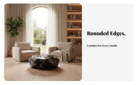 Faceted Pedestal Table Minimalist Design Living Room Furniture Modern Design Italian Inspired for Homeowners, Lounge Area
