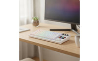 Mechanical Keyboard with Rotary Knobs Customizable Keyboard with Display Keys Compact for Streamers, Participants