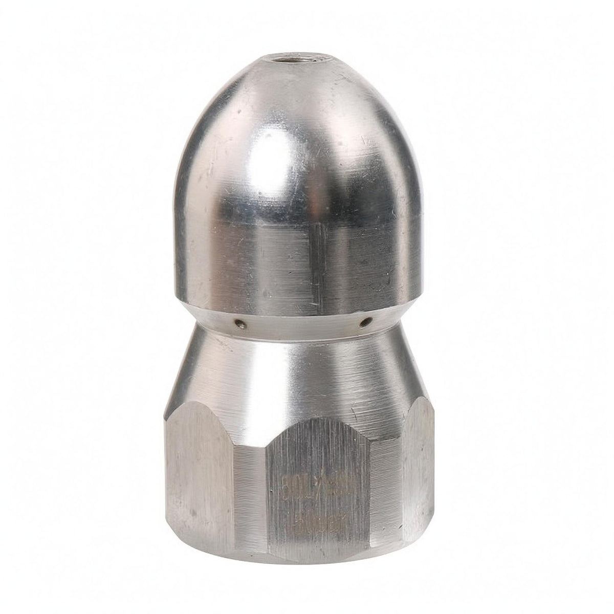 G1/2/2 Threaded High-Pressure Drain Cleaning Nozzle Six Rear Jets Stainless Steel Drain Jet Nozzle Engraved Marking