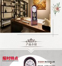 Tabletop Desktop Clock Living Room Retro Ornament Chime Clock Home Decoration Old-fashioned Clock House-shaped Design