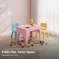 Foldable Desk and Chair Portable with Handle children's Furniture Space-Saving