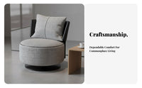 Upholstered Rotating Chair Modern Design Living Room Furniture Ergonomic Design Long-Long-Lastinging Frame for Adults, Readers