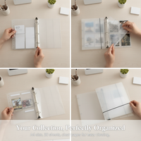 A4 3-Pocket Vertical Binder for Cards, Stickers, and Collectibles