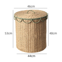 Storage Basket with Lid Handwoven Laundry Basket with Lid Tall for Bathroom