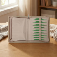 Flexible Interchangeable Circular Knitting Needle Set Zippered Knitting with Cables Compact Smooth for Crafters, Travel