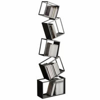 Tilted Cube Stack Space-Saving Bookcase Minimalist Design for Bedroom