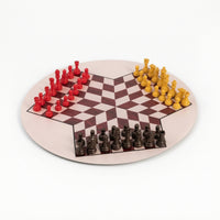 3-Player Chess Set Portable Three-Player Chess Chessboard Beginner-Friendly Sturdy for Families, Travel, Classroom