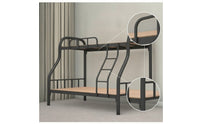 Metal Bunk Bed Frame Space-Saving Bunk Bed with Ladder Sturdy Furniture Modern for Students, Bedroom