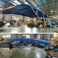 游艇遮阳篷6弯管横梁支撑腈纶布料船用易收缩防雨遮阳篷尺寸可定