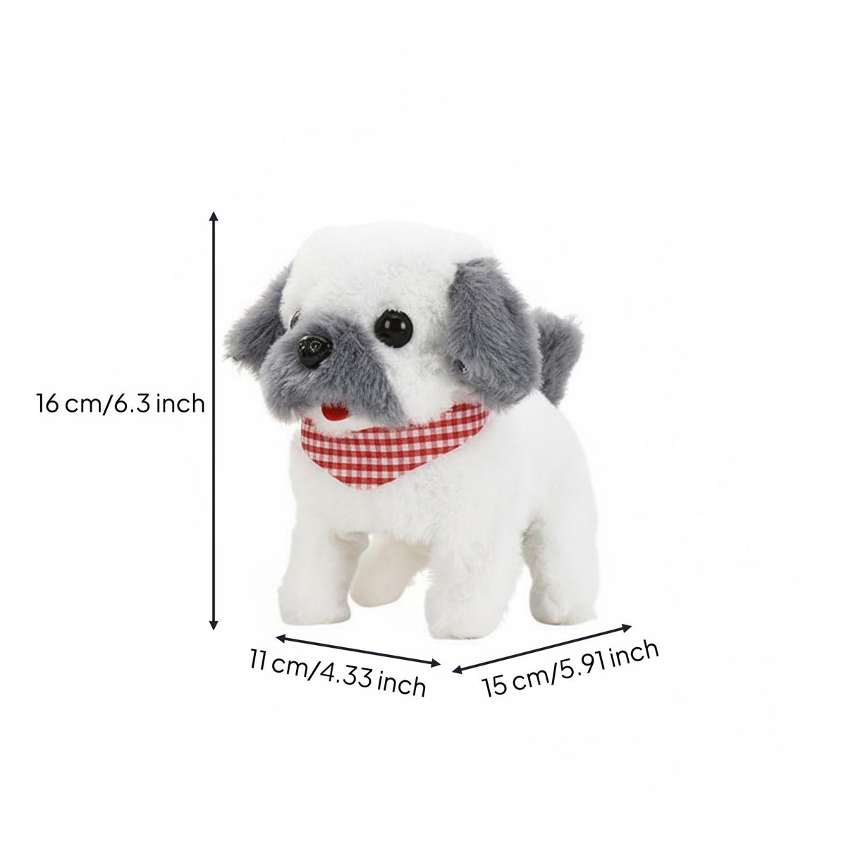 Walks and Barks Walking Stuffed Dog Realistic Movements Walking Barking Puppy Toy Pretend Play for Children, Toddlers