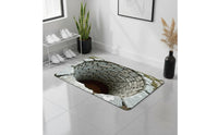 3D Optical Illusion Rug Stain Resistant Visual Effect Doormat Non-Slip Backing