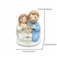 Resin Holy Family Ornament Hand Painted Home Decoration Handmade for Indoor
