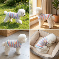 Dog Dress and Cat Dress with Ruffled Skirt, Sleeveless Summer Clothes for Small Dogs and Small Cat Clothes, Casual Style Unisex Spring Outfit