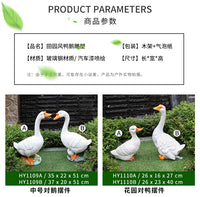 鸭子摆件户外别墅庭院花园草坪景观鹅动物雕塑装饰室外现代简约