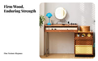 Retractable Vanity Set Space-Saving Dressing Table Multi-Functional Corner-Fit for Walk-in Closet