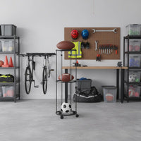 3 Tier Sphere Storage Rack Sturdy Construction Upright Sphere Storage Rack Freestanding Roundball Stand Easy Assembly