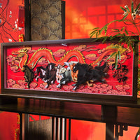 Chinese Design Relief Art Gift Paper Cut Wall Hanging