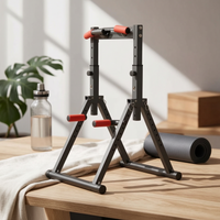 Residential Workout Station Stabilizer Rods Pull up Parallel Grip Station Foam-Padded Grip Workout Rack