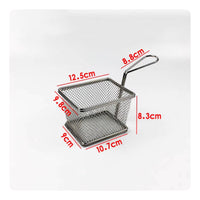 Restaurant Design Mini French Fry Basket Miniature Size Mini Fry Basket Easy to Clean Individual Food Server Multi-Purpose for Restaurants, Pubs, Parties